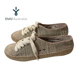 NewEMU Australia Agonis Weave Women's Twill Lace-up Espadrilles Sneakers 8